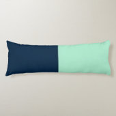 Coussins Longs Bleu de marin et menthe (Devant)