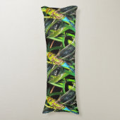 Coussins Longs Bleu Dragonfly Shimmering Wings Peinture (Devant (Vertical))