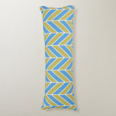 Coussins Longs Bleu Et Arbre D'Or (devant Vertical)