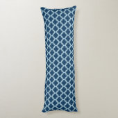 Coussins Longs Bleu et Bébé Bleu Trellis, treillis, Quatrefoil (Dos (Vertical))