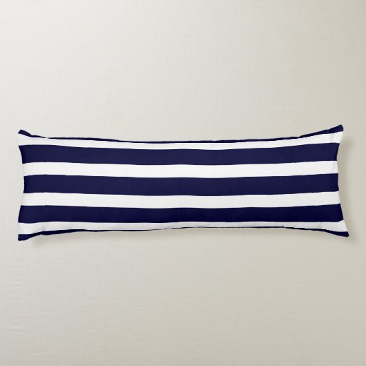 Coussins Longs Bleu et blanc de la marine (Dos)