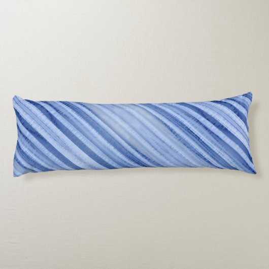 Coussins Longs Bleu Icy pâle rayé (Dos)