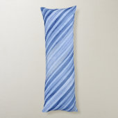 Coussins Longs Bleu Icy pâle rayé (Dos (Vertical))