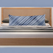 Coussins Longs Bleu Icy pâle rayé