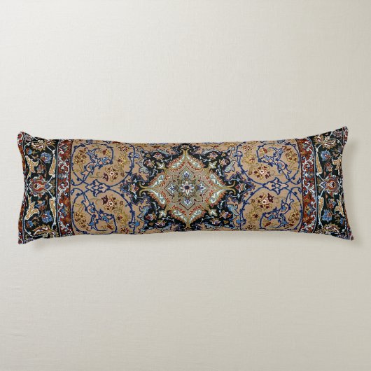 Coussins Longs Bleu jaune doré de Perse centrale (Dos)
