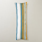Coussins Longs Bleu jaune et blanc (Dos (Vertical))