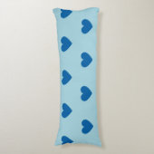 Coussins Longs Bleu mignon simple Motif de coeur (Devant (Vertical))
