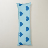 Coussins Longs Bleu mignon simple Motif de coeur (Dos (Vertical))