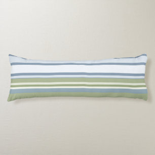 Coussins Longs Bleu pastel foncé et rayures de pluie de printemps