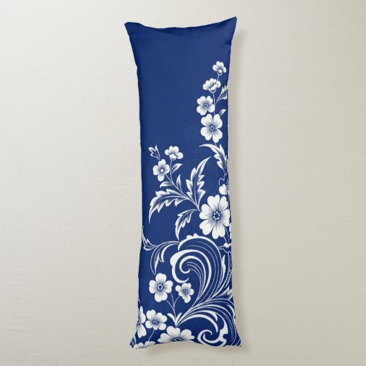 Coussins Longs Bleu Porcelaine (Dos (Vertical))
