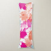 Coussins Longs Bleu rose orange Abstrait Peinture (Devant (Vertical))