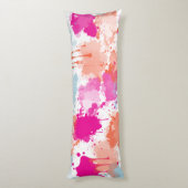 Coussins Longs Bleu rose orange Abstrait Peinture (Dos (Vertical))