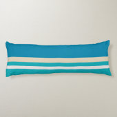 Coussins Longs Bleu sarcelle, vert et rayures turquoise  (Dos)