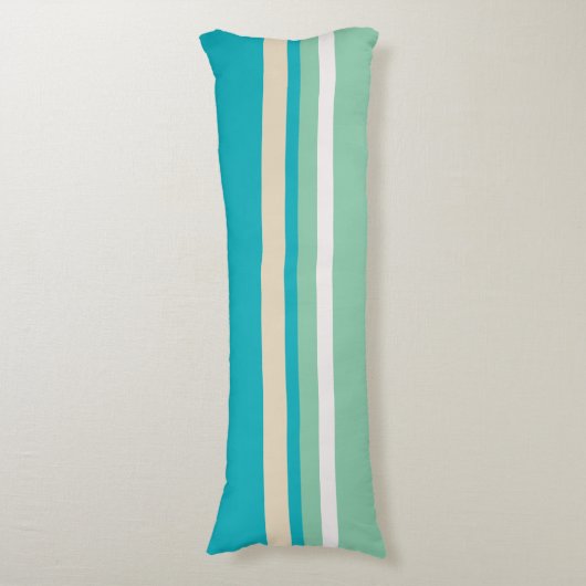 Coussins Longs Bleu sarcelle, vert et rayures turquoise (Devant (Vertical))