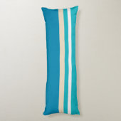 Coussins Longs Bleu sarcelle, vert et rayures turquoise  (Dos (Vertical))