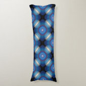 Coussins Longs Bleu Spacey Géométrique (Devant (Vertical))