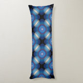 Coussins Longs Bleu Spacey Géométrique (Dos (Vertical))