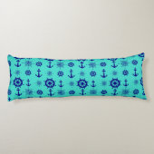 Coussins Longs Bleu Turquoise Nautique Bateau Côtier (Dos)