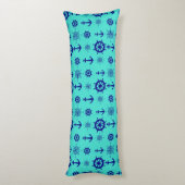 Coussins Longs Bleu Turquoise Nautique Bateau Côtier (Dos (Vertical))