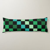 Coussins Longs Bleu vert À damiers En vichy Motif (Devant)