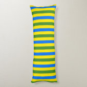 Coussins Longs Bleu vert et jaune (Dos (Vertical))