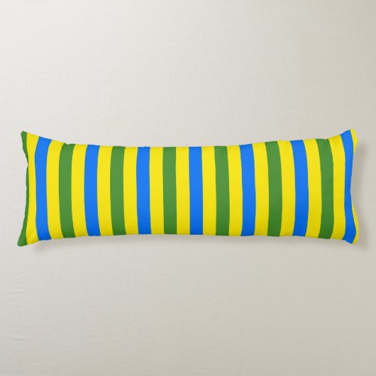 Coussins Longs Bleu vert et jaune (Devant)