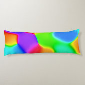 Coussins Longs Blobs arc-en-ciel lumineux (Dos)