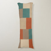 Coussins Longs Bloc géométrique Abstrait moderne en Turquoise et (Devant (Vertical))