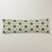 Coussins Longs Bloc Imprimer Carrelage Fleurs bleu crème vert (Dos)