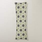Coussins Longs Bloc Imprimer Carrelage Fleurs bleu crème vert (Devant (Vertical))