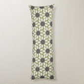 Coussins Longs Bloc Imprimer Carrelage Fleurs bleu crème vert (Dos (Vertical))