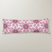 Coussins Longs Bloc Imprimer Carrelage Fleurs rose rouge (Dos)