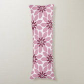 Coussins Longs Bloc Imprimer Carrelage Fleurs rose rouge (Devant (Vertical))