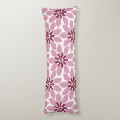 Coussins Longs Bloc Imprimer Carrelage Fleurs rose rouge (Dos (Vertical))
