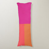 Coussins Longs Blocs De Couleur Rose Et Orange Chaud (Devant (Vertical))