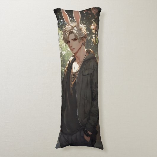 Coussins Longs Blond Anime Bunny Boy (Devant (Vertical))