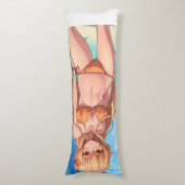 Coussins Longs Blonde Anime Beach Girl En maillot de bain (Devant (Vertical))