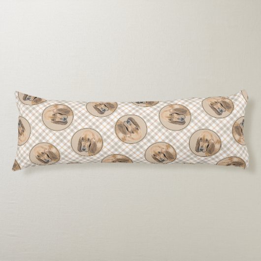 Coussins Longs Bloodhound Peinture rouge mignon odeur chien art (Devant)