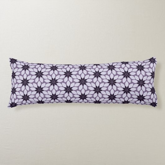 Coussins Longs Bloquer l'impression Fleurs carrelées violet (Devant)