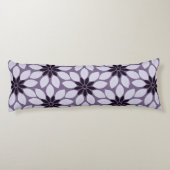 Coussins Longs Bloquer l'impression Fleurs carrelées violet (Dos)