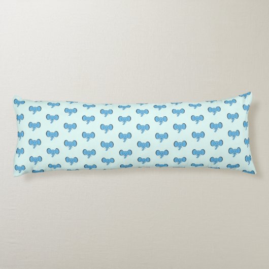 Coussins Longs Blue Elephant Safari Jungle Personnalisé (Dos)