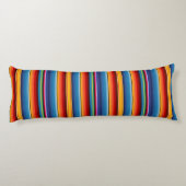 Coussins Longs Blue Gold Red Sarape mexicaine (Dos)