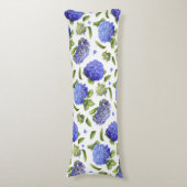Coussins Longs Blue Hydrangeas (Devant (Vertical))