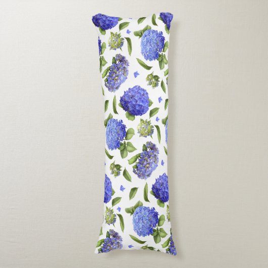 Coussins Longs Blue Hydrangeas (Devant (Vertical))