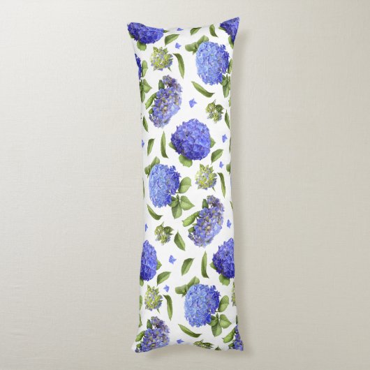 Coussins Longs Blue Hydrangeas (Dos (Vertical))