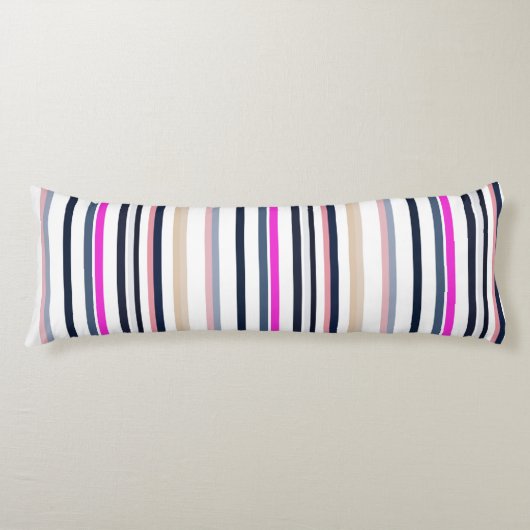 Coussins Longs Blue Pink and Sand Stripes (Devant)