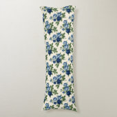 Coussins Longs Blue Rose Floral Pattern (Devant (Vertical))
