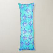 Coussins Longs Blue Sea Turtle Print (Dos (Vertical))
