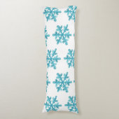 Coussins Longs Blue Snowflake Motif hiver Noël moderne (Devant (Vertical))