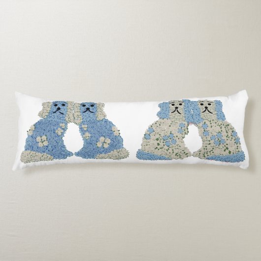 Coussins Longs Blue Staffordshire Chiens Ginger Jars Lumbar (Devant)